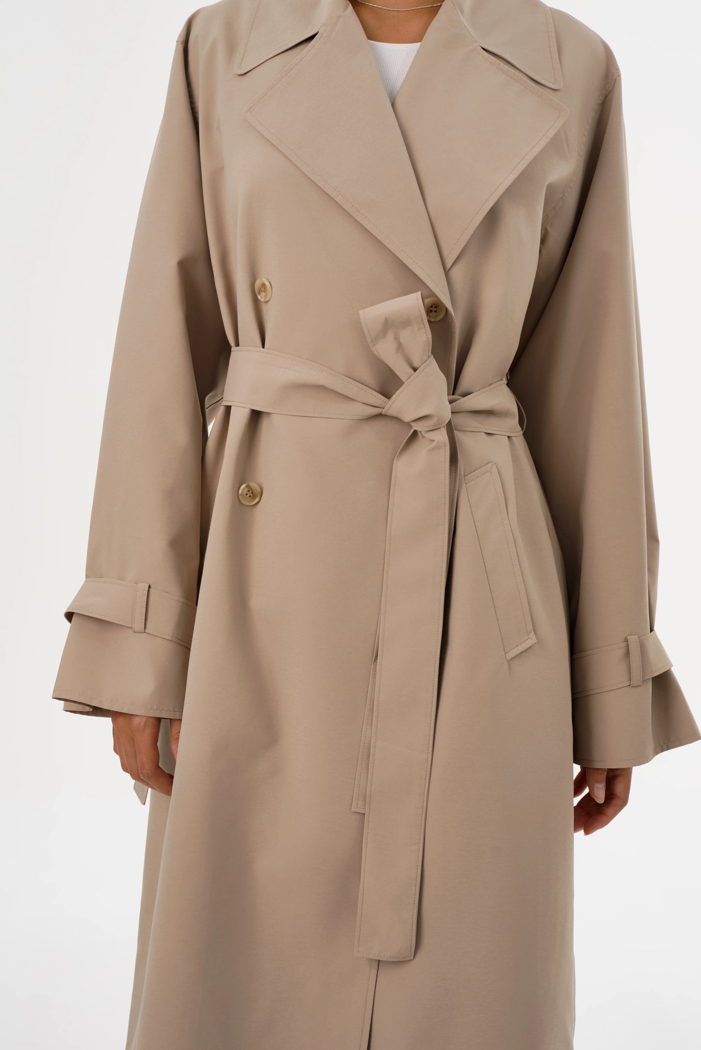 Lamarque Colette Oversized Trench Coat Khaki