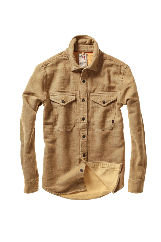 Relwen Utility Workshirt Cornmeal Herringbone
