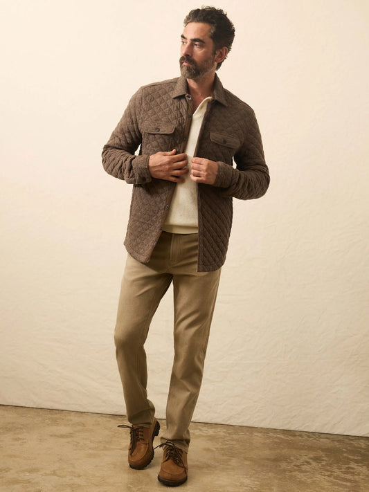 Faherty Epic Quilted Fleece CPO Mountain Branch Heather
