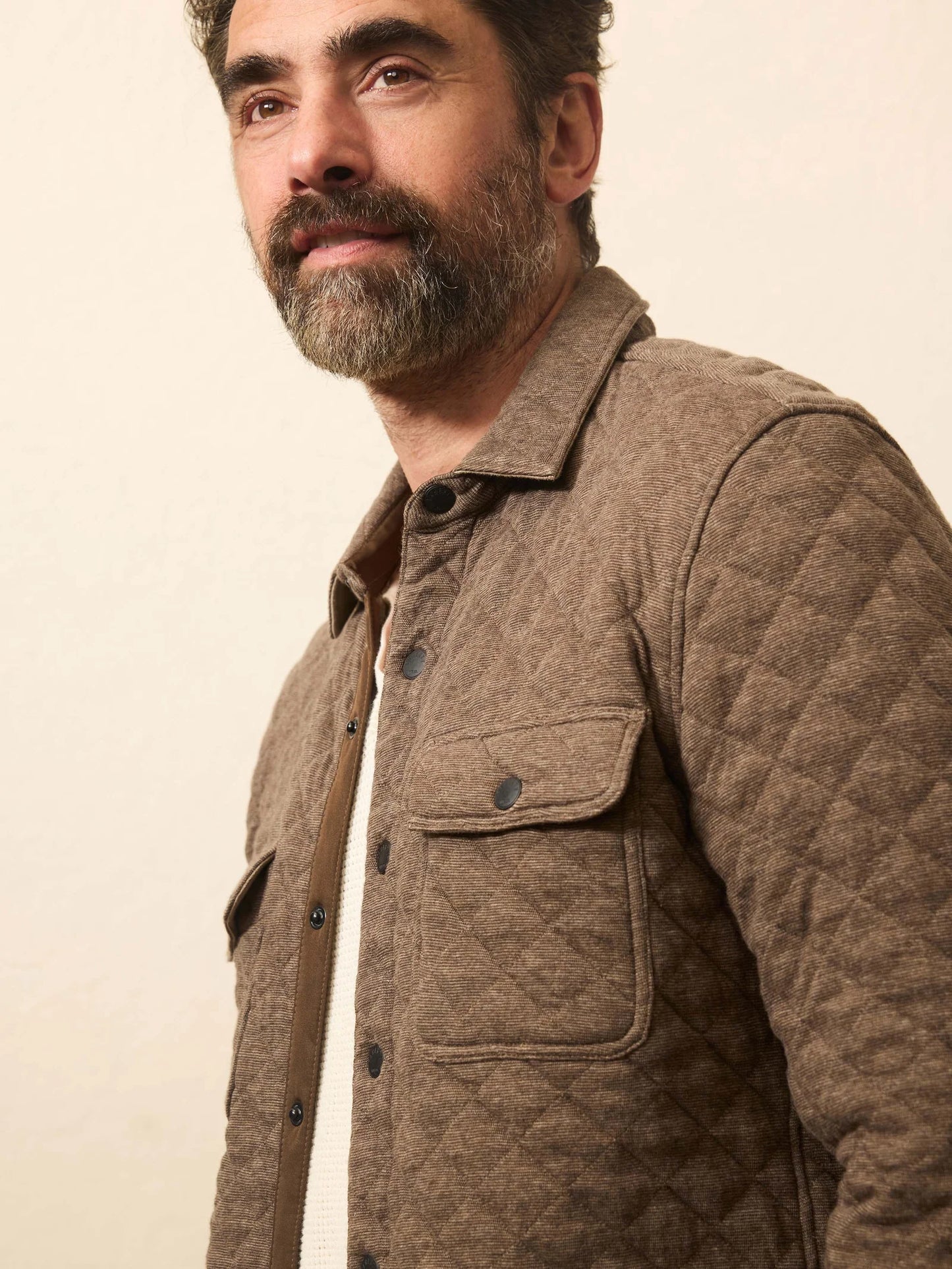 Faherty Epic Quilted Fleece CPO Mountain Branch Heather