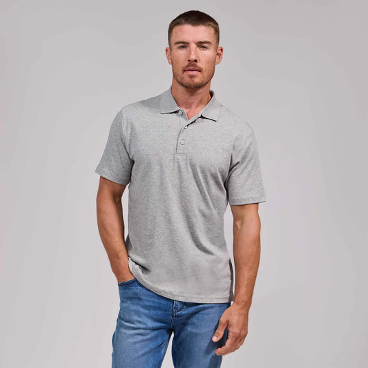 Rye 51 The Cusco Luxe Supima Polo Heather Grey