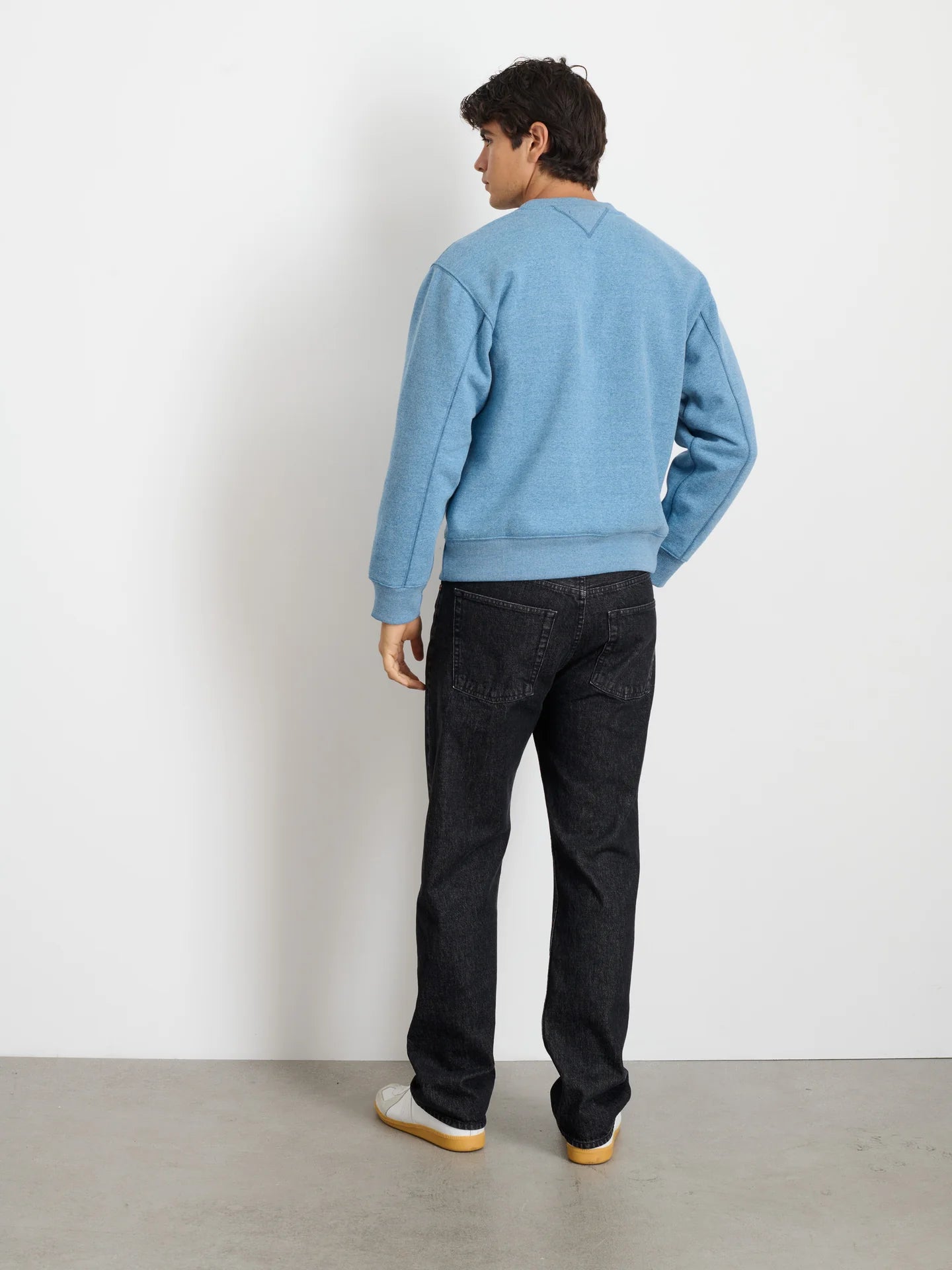 Alex Mill Marlon Sweatshirt in Cotton Fleece Heather Delft Blue