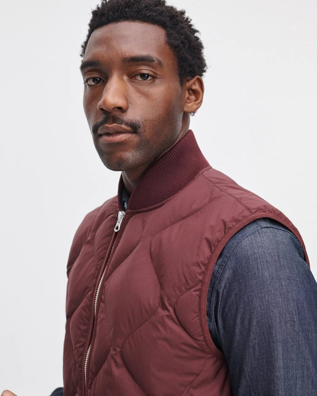 Rag & Bone Dane Nylon Vest Dk Red