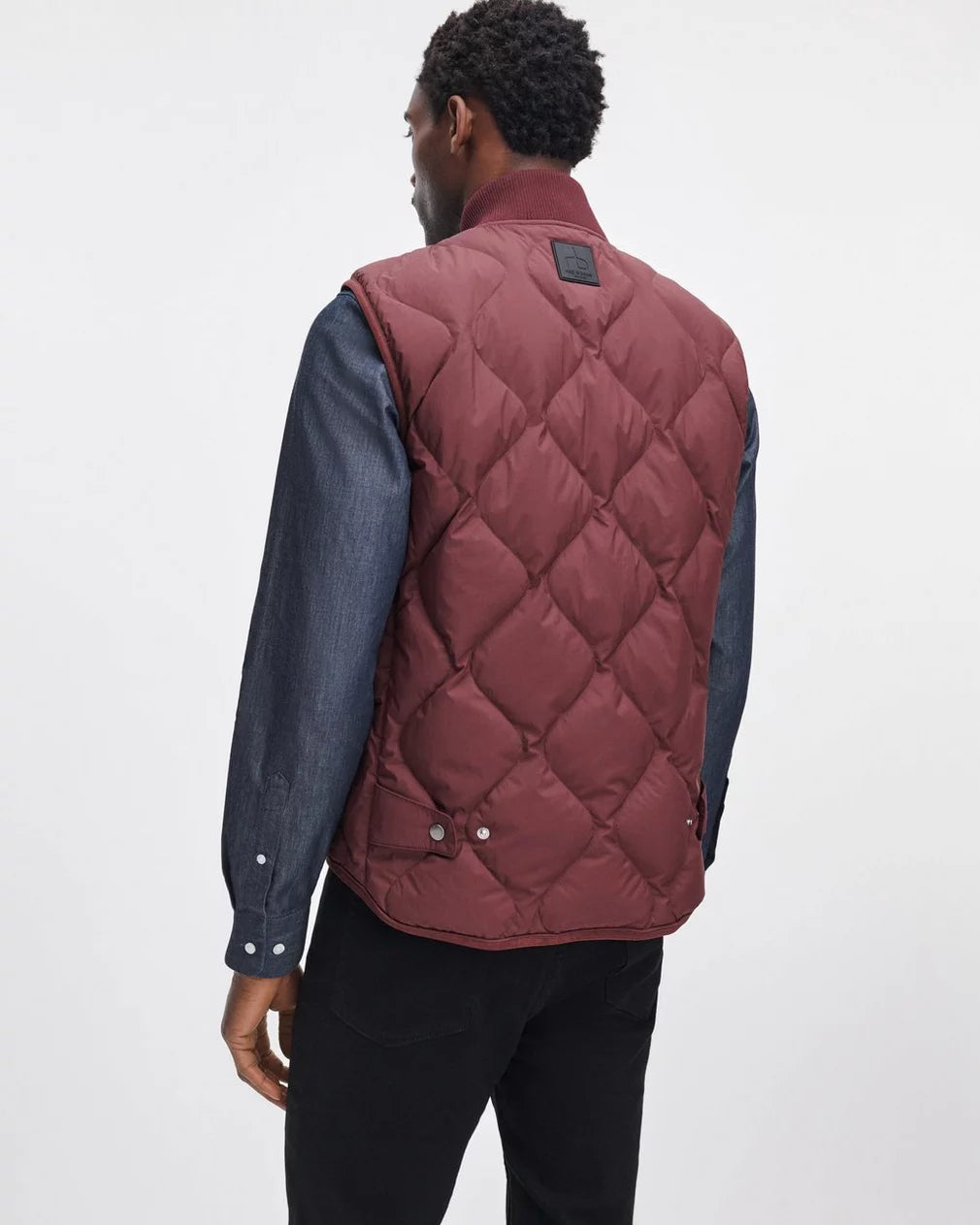 Rag & Bone Dane Nylon Vest Dk Red
