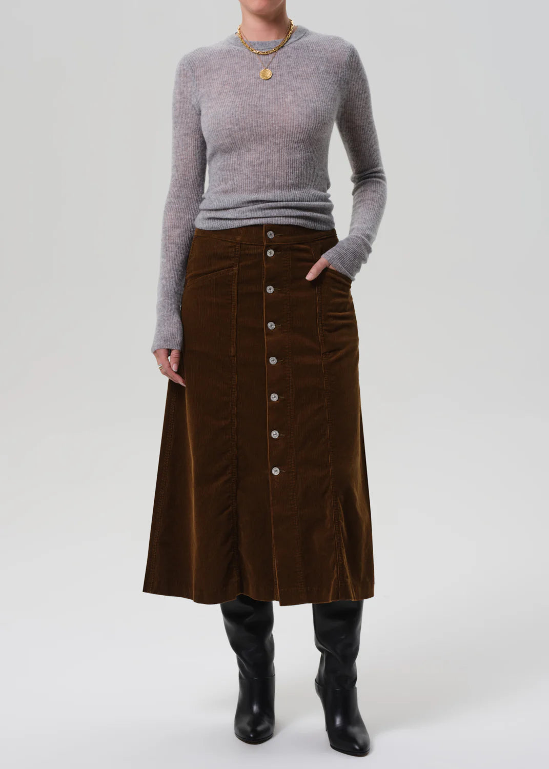 Citizens of Humanity Devin A-Line Skirt in Manuka