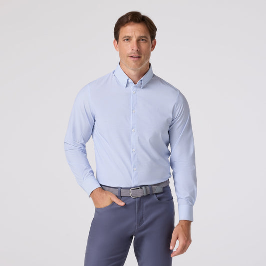 Mizzen + Main Leeward LS Shirt Cobalt Drop Shadow