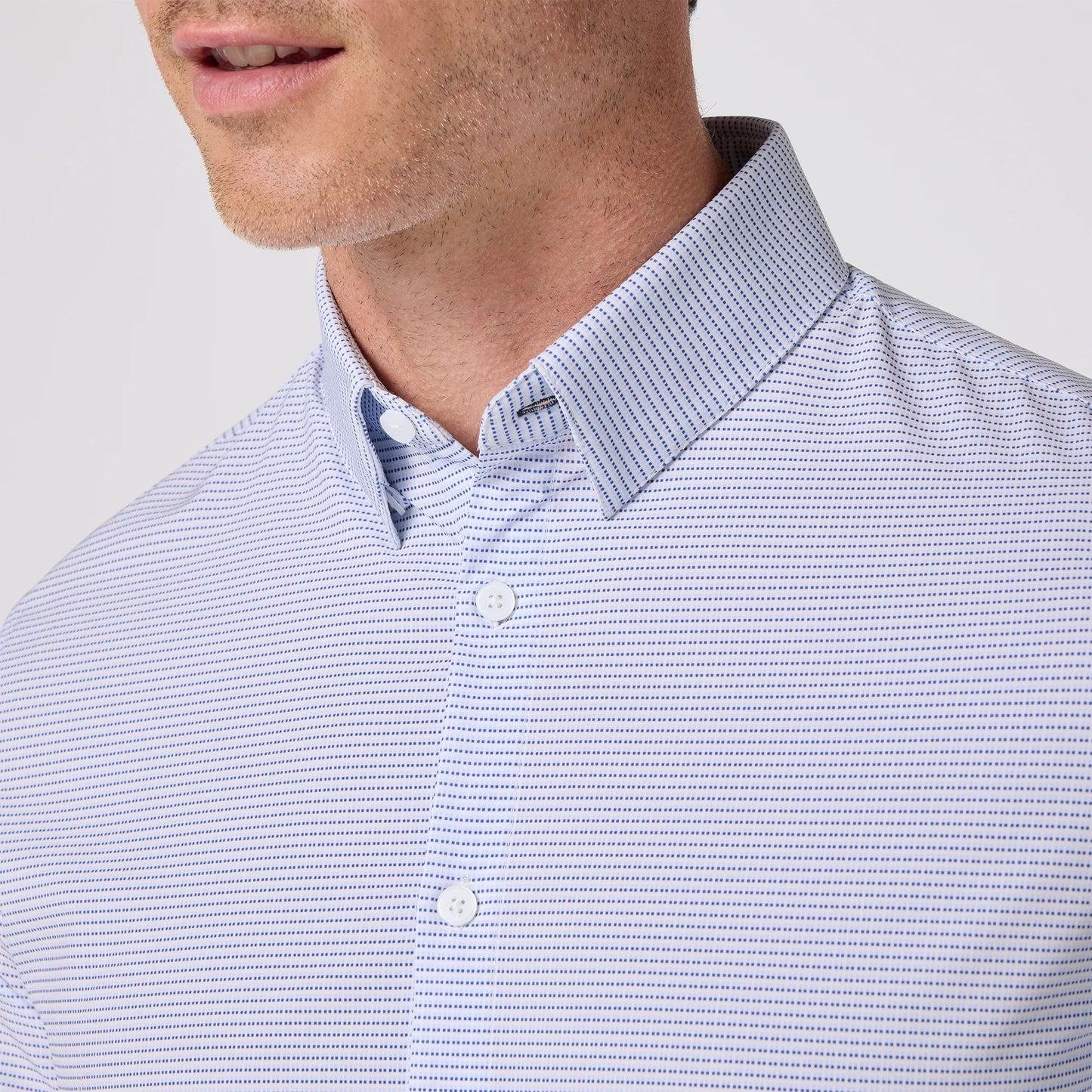 Mizzen + Main Leeward LS Shirt Cobalt Drop Shadow