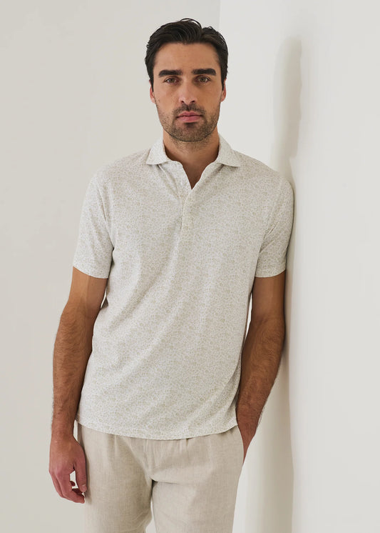 Patrick Assaraf SS Mini Floral Print Polo Echo