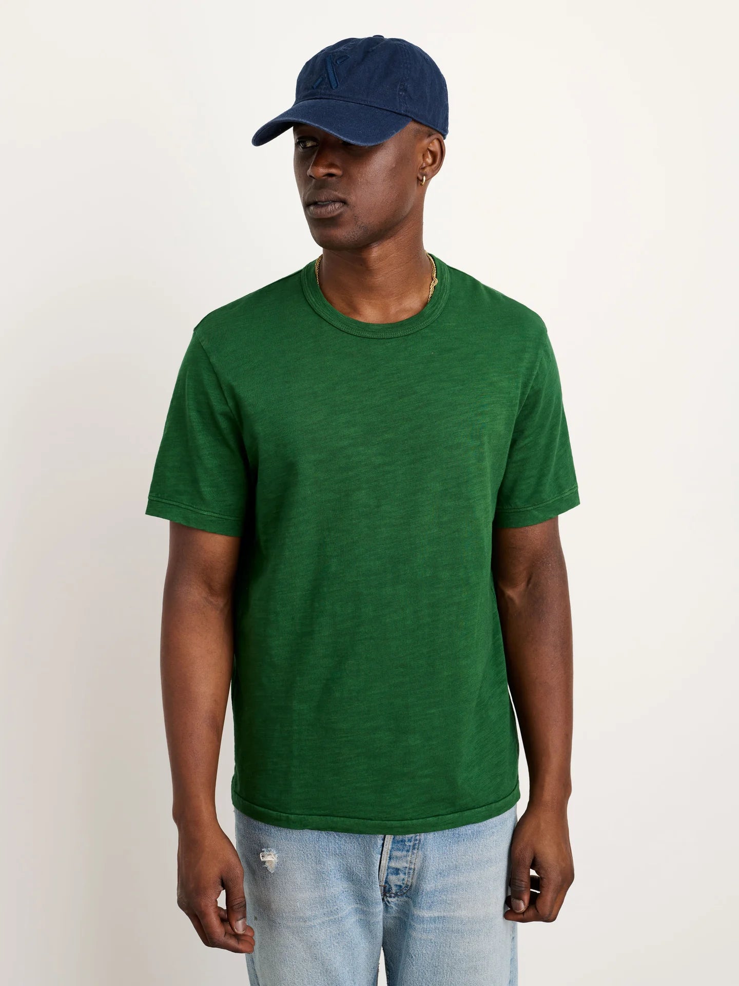 Alex Mill Standard T Shirt in Slub Cotton Emerald