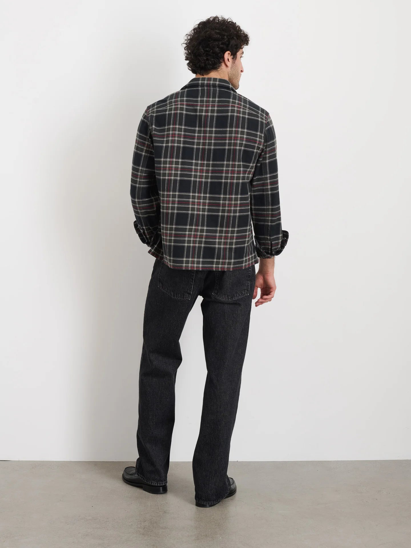 Alex Mill Kent Shirt in Black Plaid