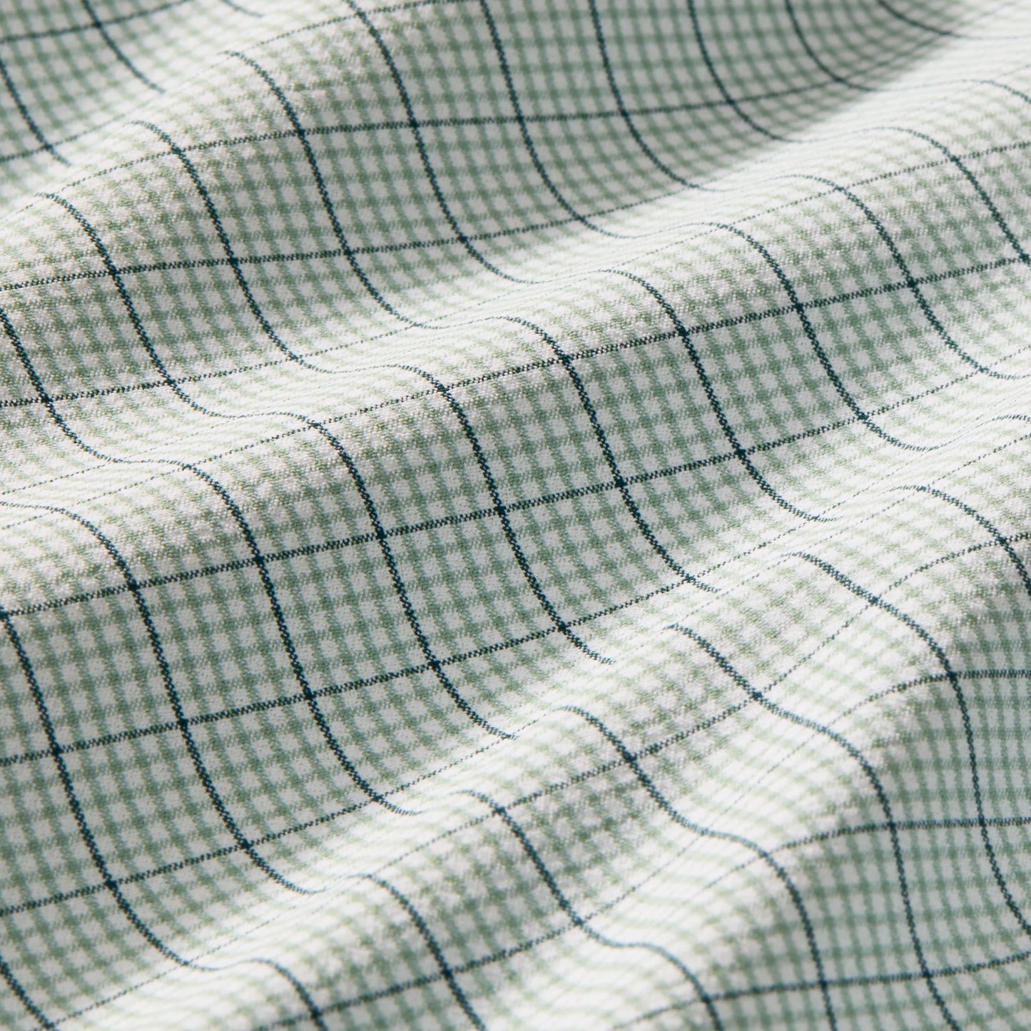 Mizzen + Main Leeward No Tuck LS Shirt Eucalyptus Mini Plaid