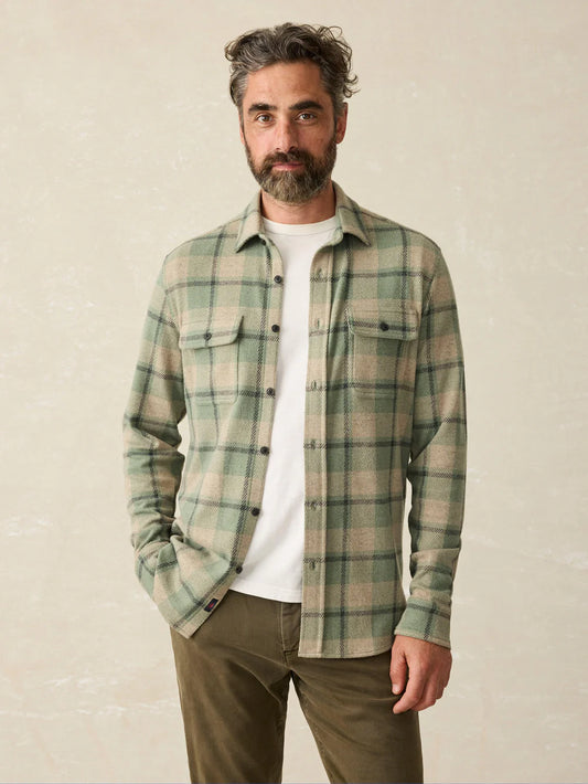 Faherty Legend Sweater Forest Drive Plaid