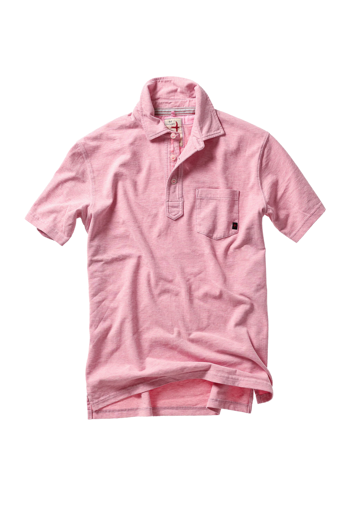 Relwen Fineline Jersey Polo Pink/Wht