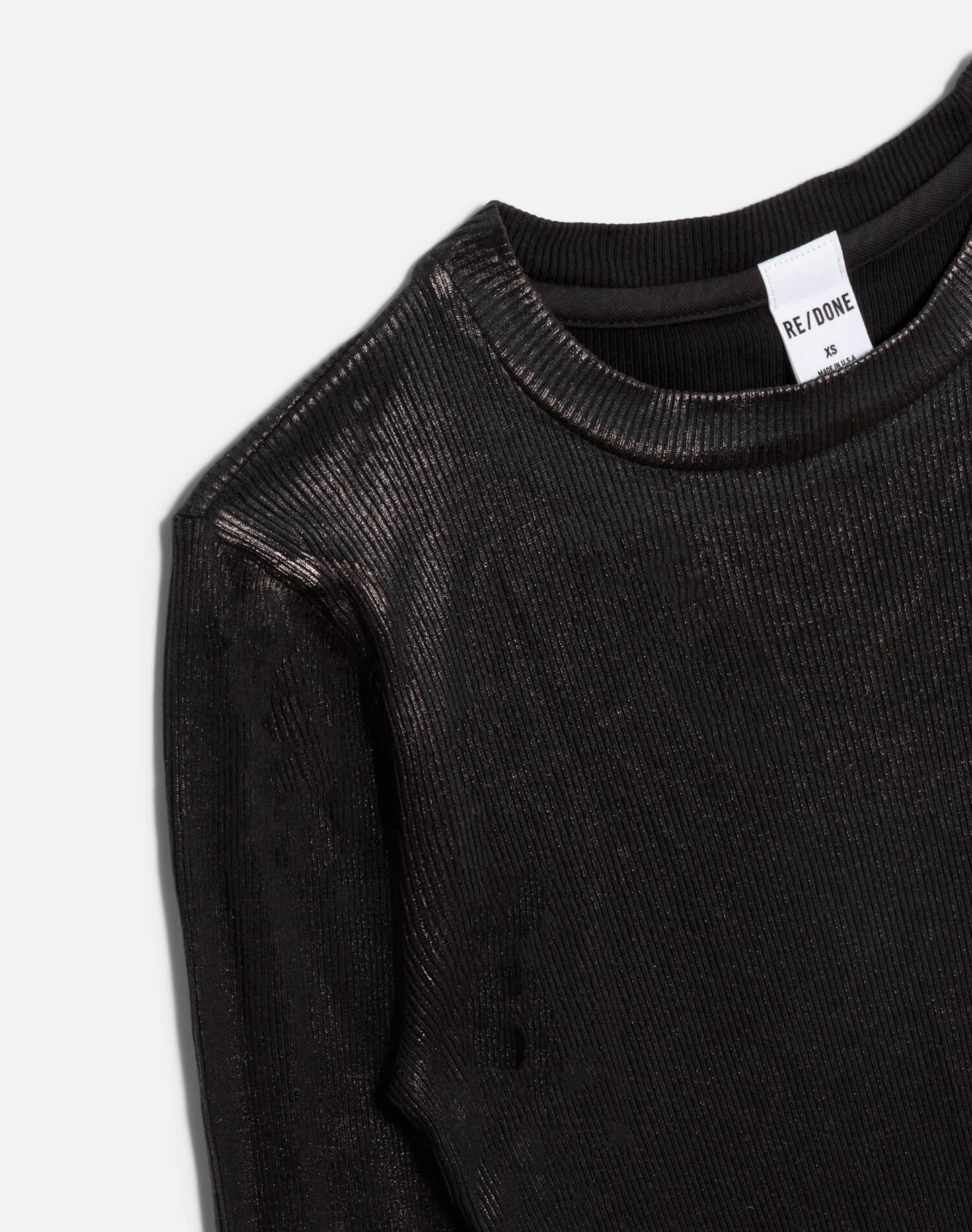 Re/Done LS Black Foil T Shirt