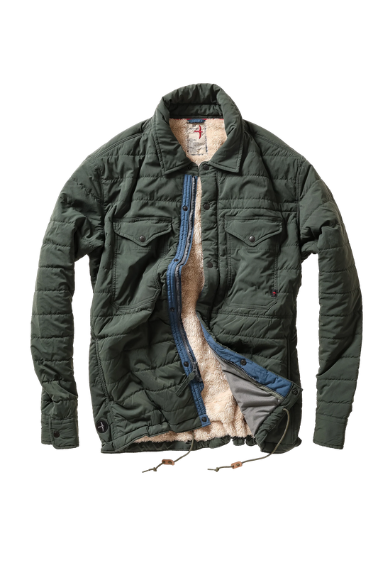 Relwen Quilted Superfleece Jacket Dk Forest