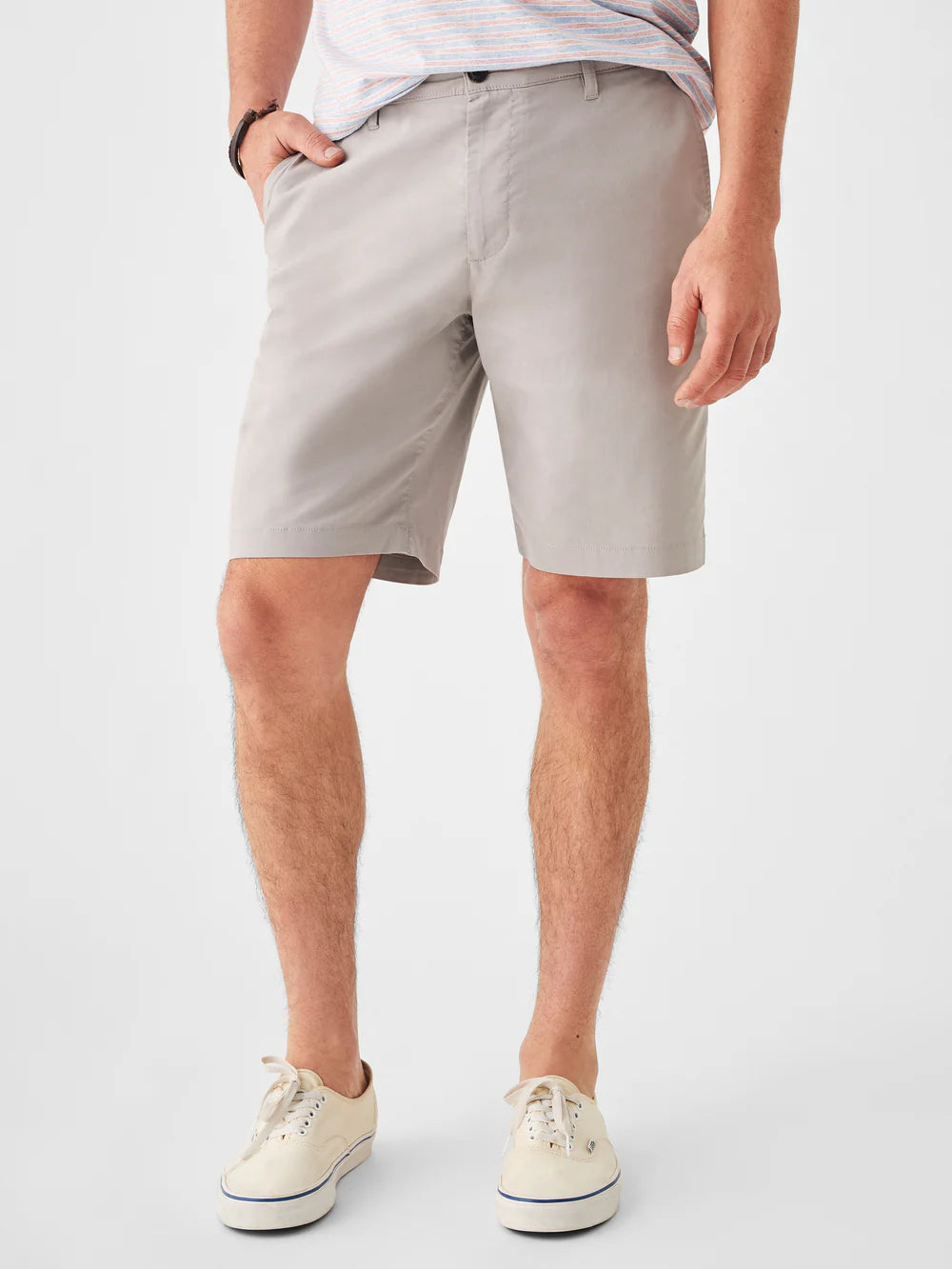 Faherty Movement Chino Short 8" Fossil