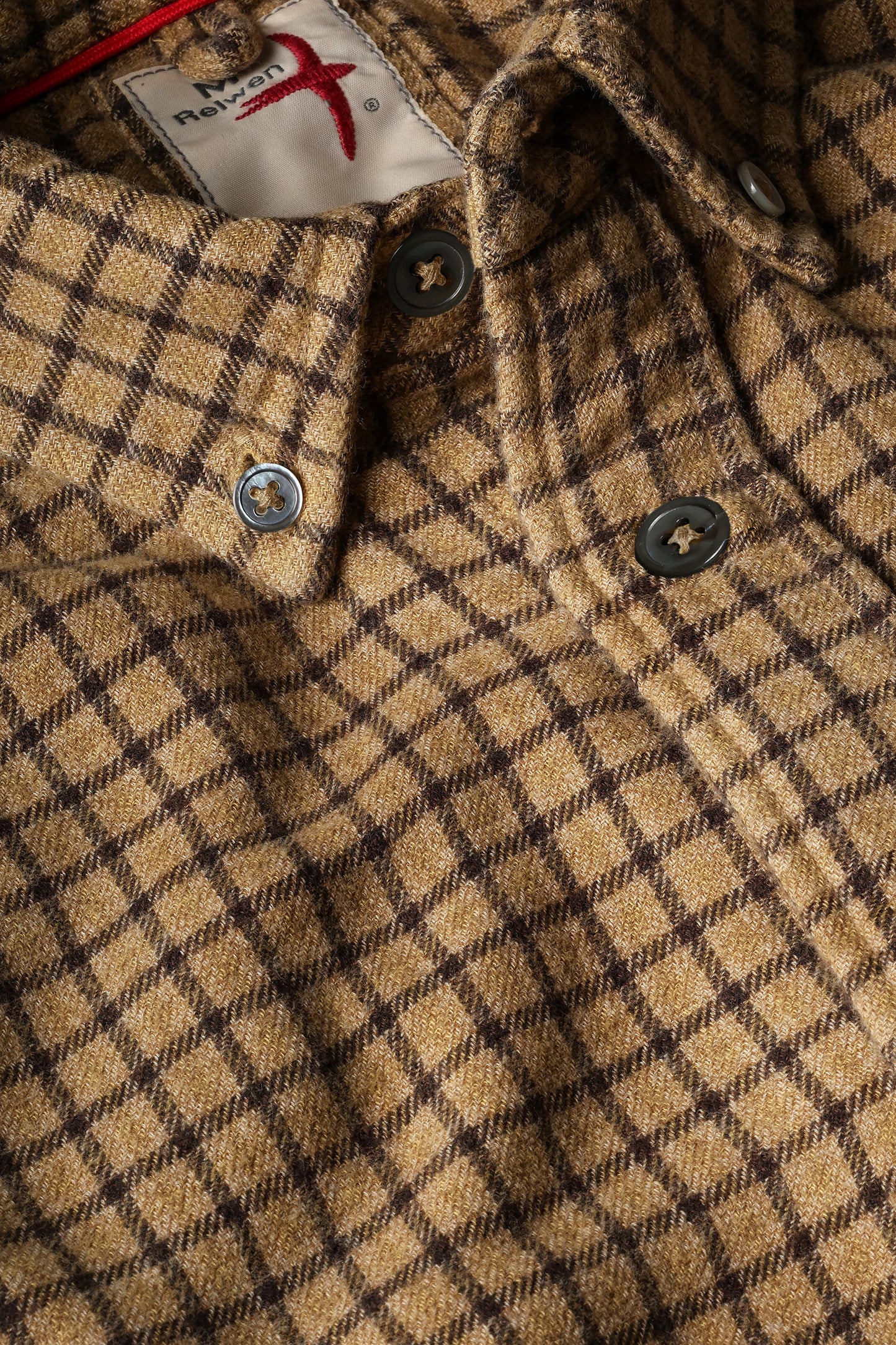 Relwen Chamois Lined Flannel Gold Tweed Guncheck