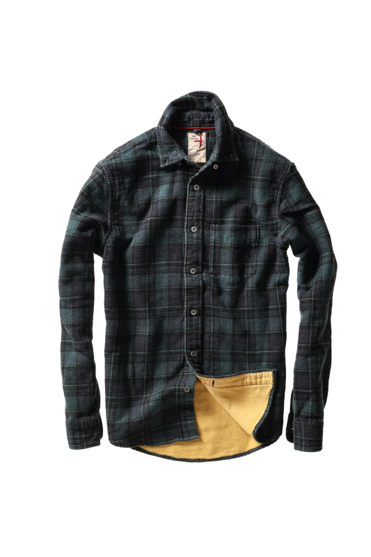 Relwen Chamois Lined Flannel Green/Nvy/Blk Plaid
