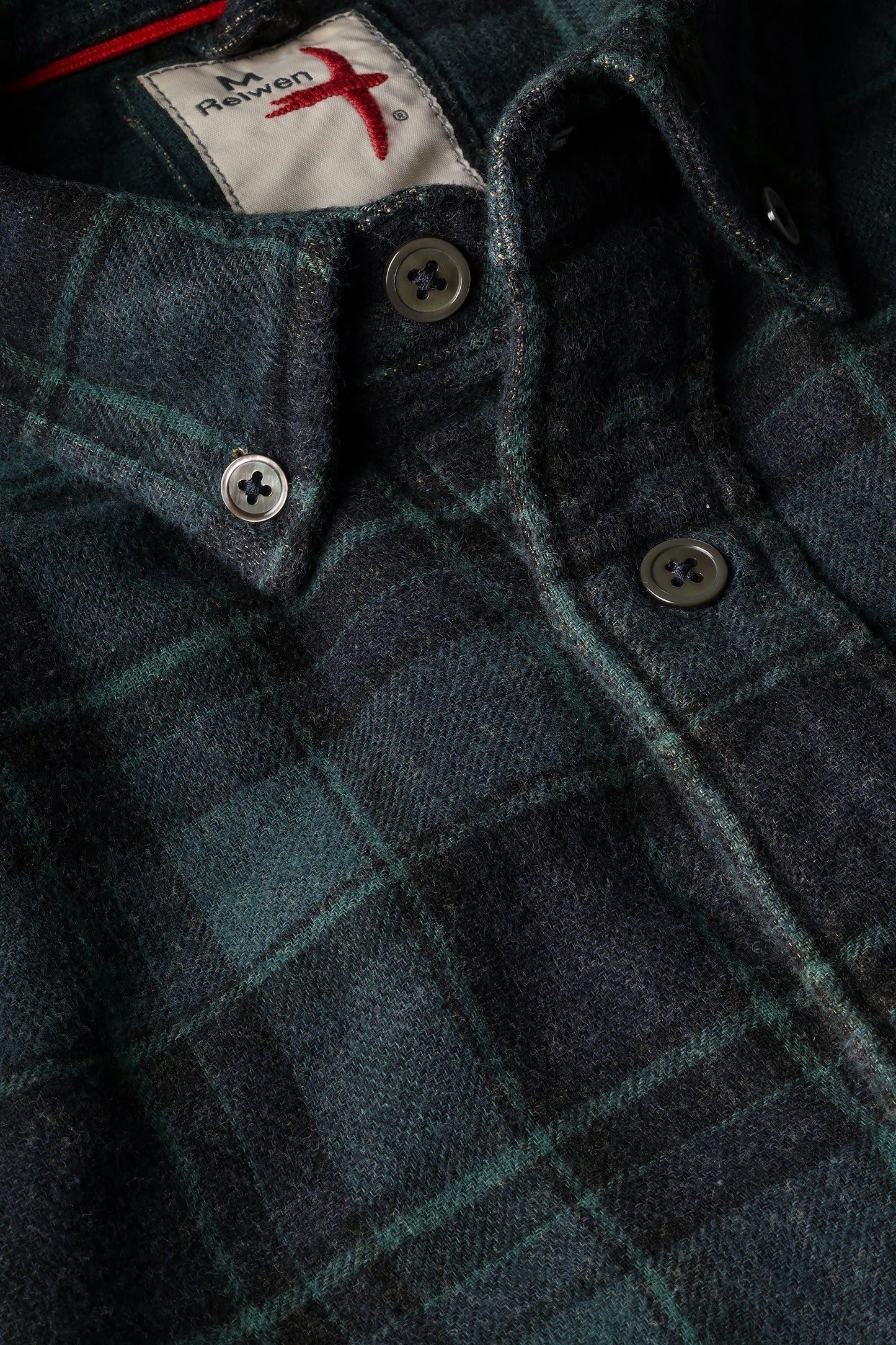 Relwen Chamois Lined Flannel Green/Nvy/Blk Plaid