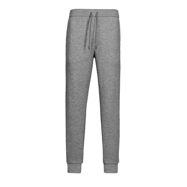 Greyson Troy slim-fit jogger pants in medium grey heather with drawstring waist and ribbed cuffs
