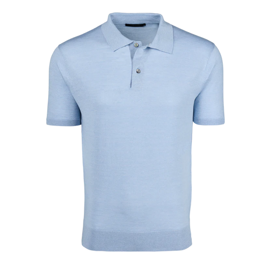 Greyson Napeague SS Sweater Polo Heron