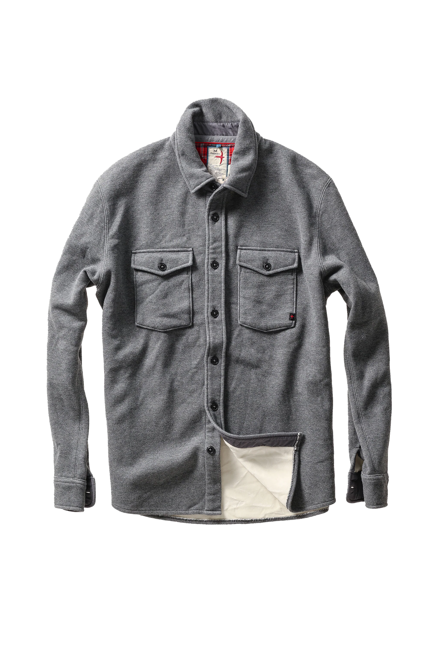 Relwen Pique Fleece Workshirt Dark Grey