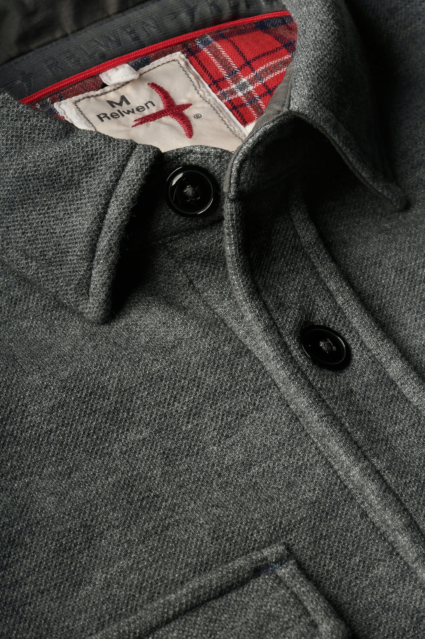 Relwen Pique Fleece Workshirt Dark Grey