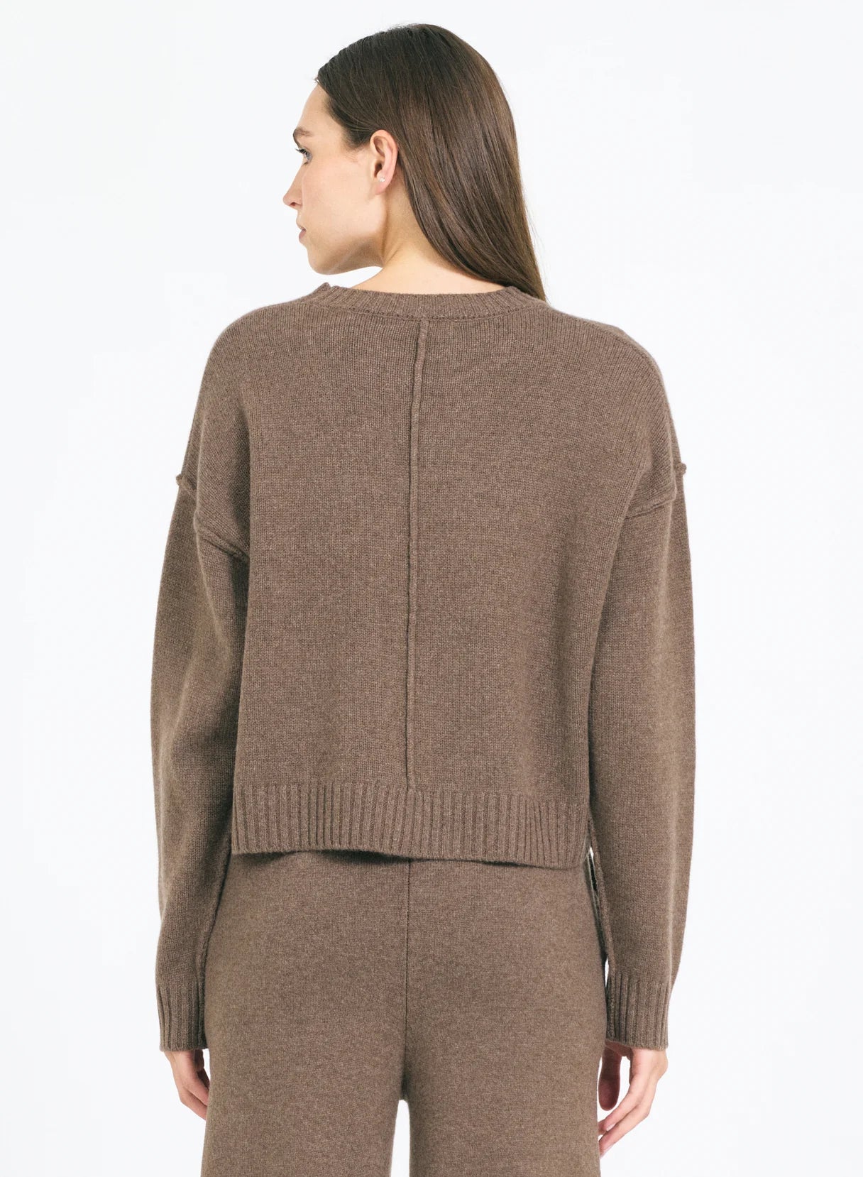 One Grey Day Annika Cashmere Crewneck Husk