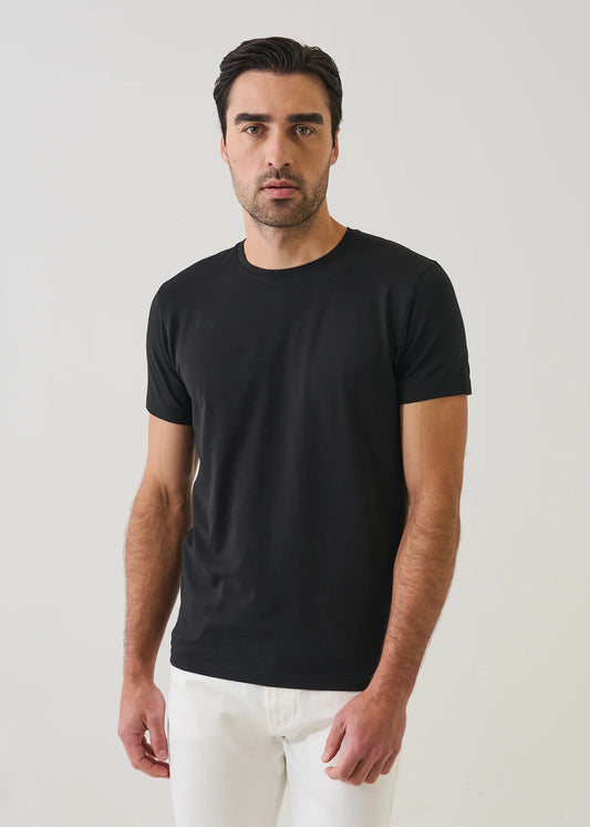 Patrick Assaraf SS Iconic Crew Tee Black