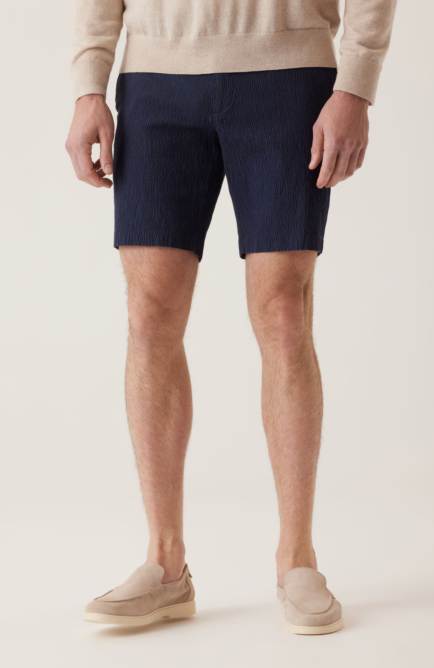 Deke Oasis Bermuda in Seersucker Indigo Heather