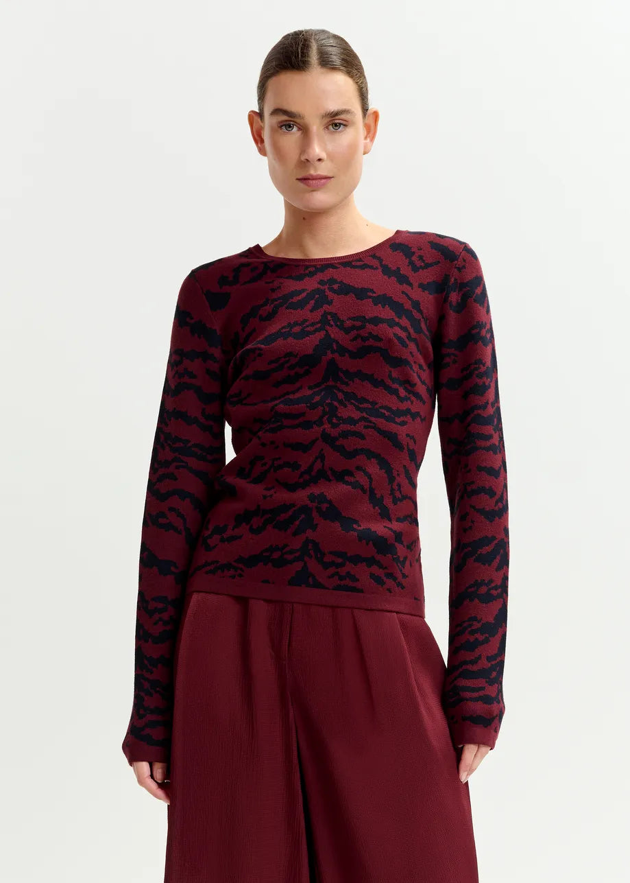 Essentiel Antwerp Iterest Zebra Knitted PO Margot Mauve