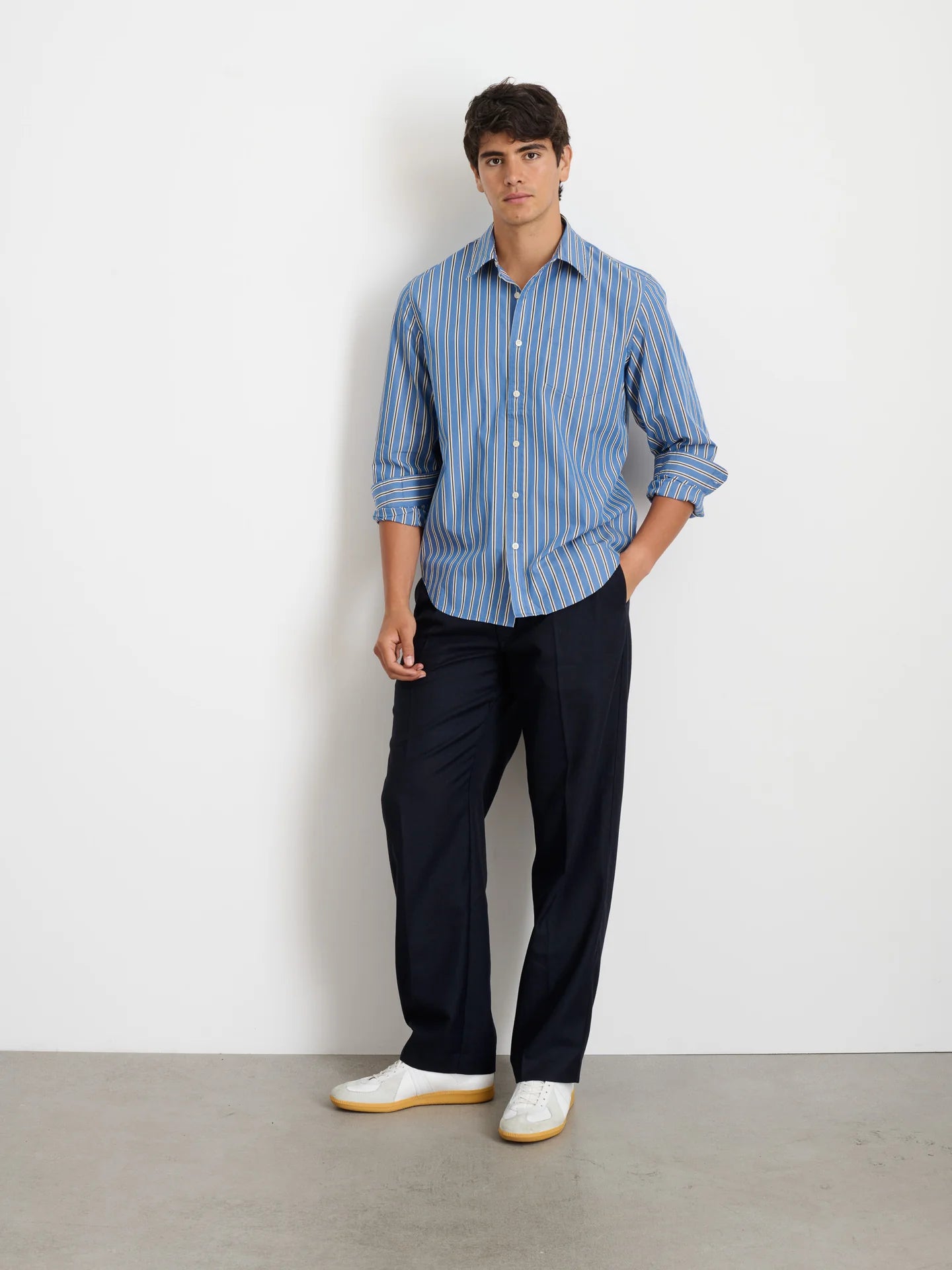 Alex Mill Mill Shirt in Halo Stripe Blue/Ivory