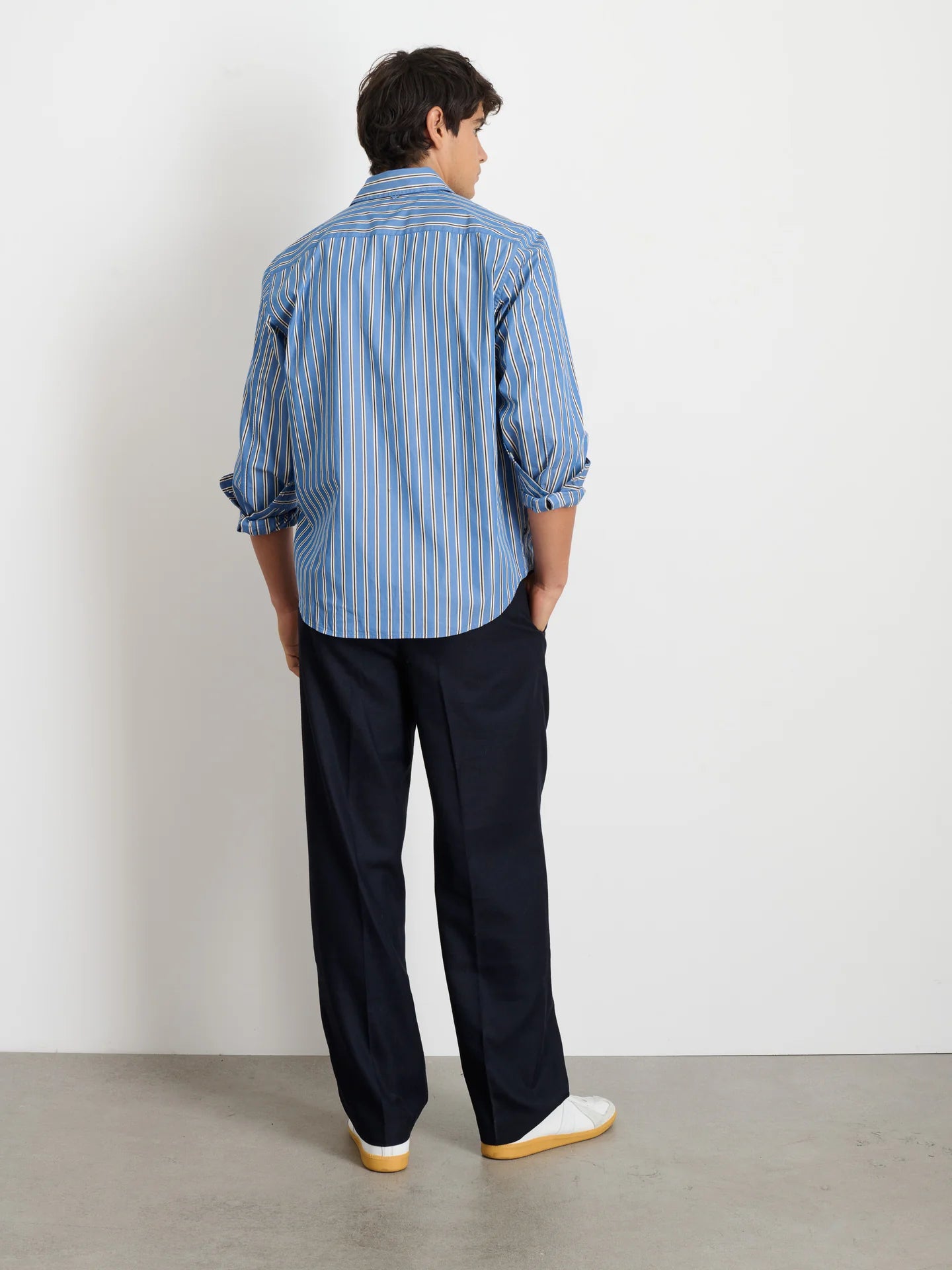 Alex Mill Mill Shirt in Halo Stripe Blue/Ivory