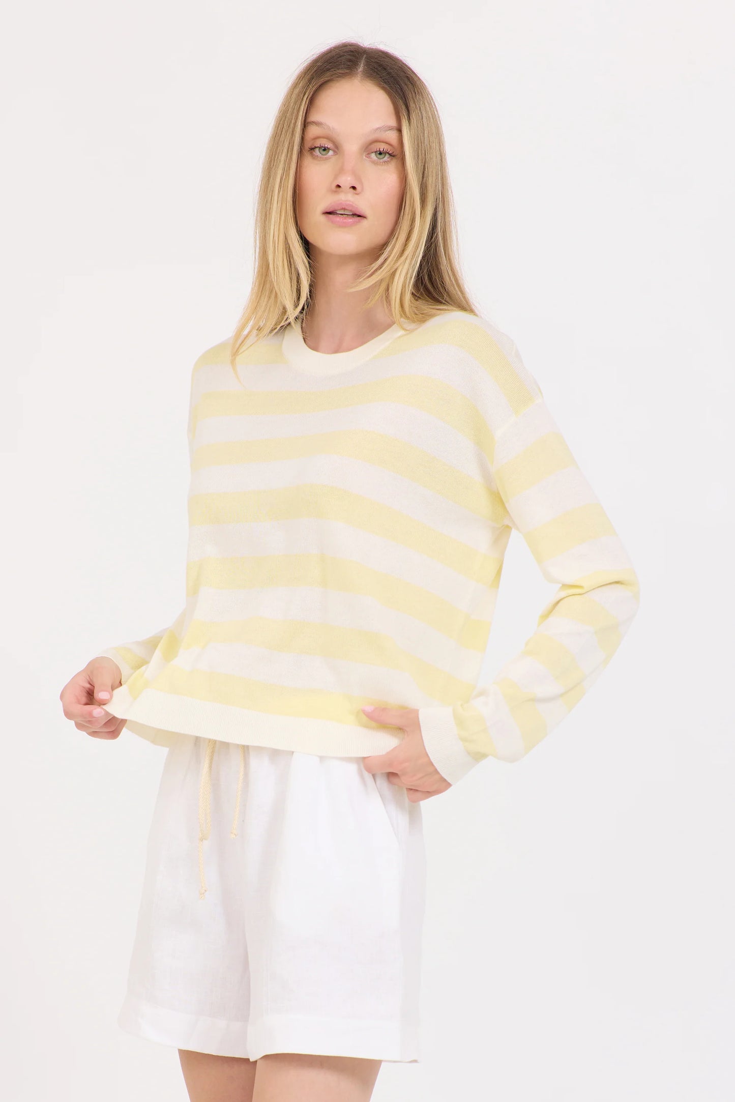 One Grey Day Sloane Boxy PO Ivory Combo