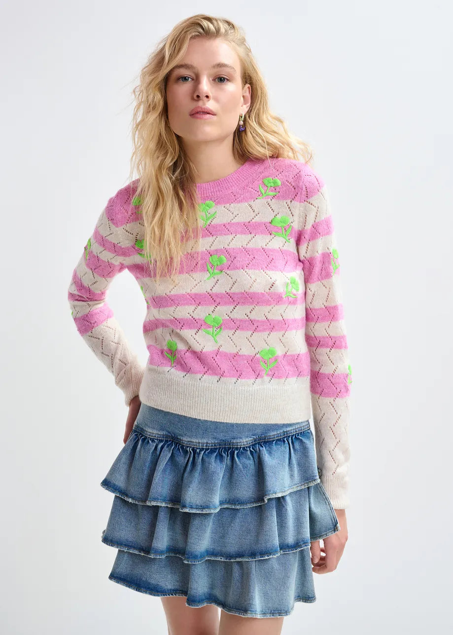 Essential Antwerp Jivine Knit Pullover Pinky Sugar