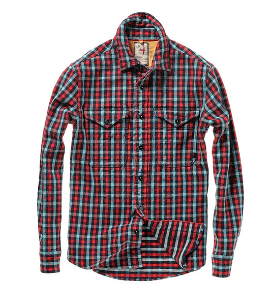 Relwen Mountain Flannel Red/Navy/Lt Blue Jumbo Check