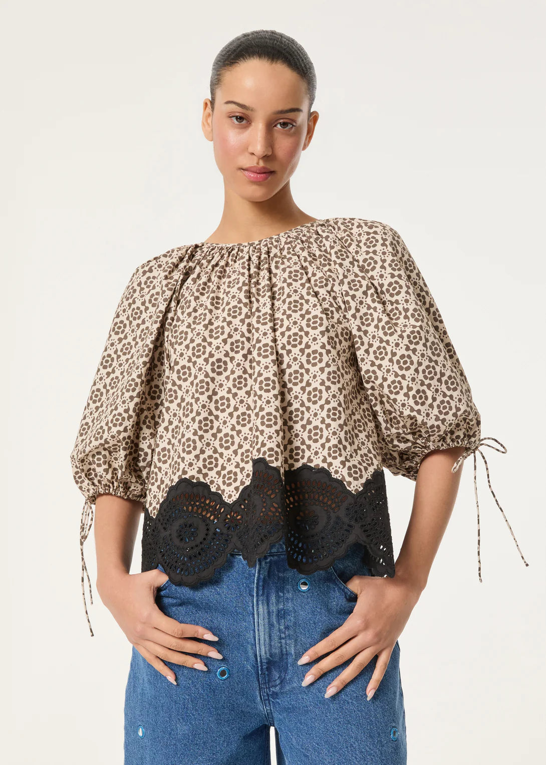 Rhode Rowan Top Kalahari Floral Eyelet