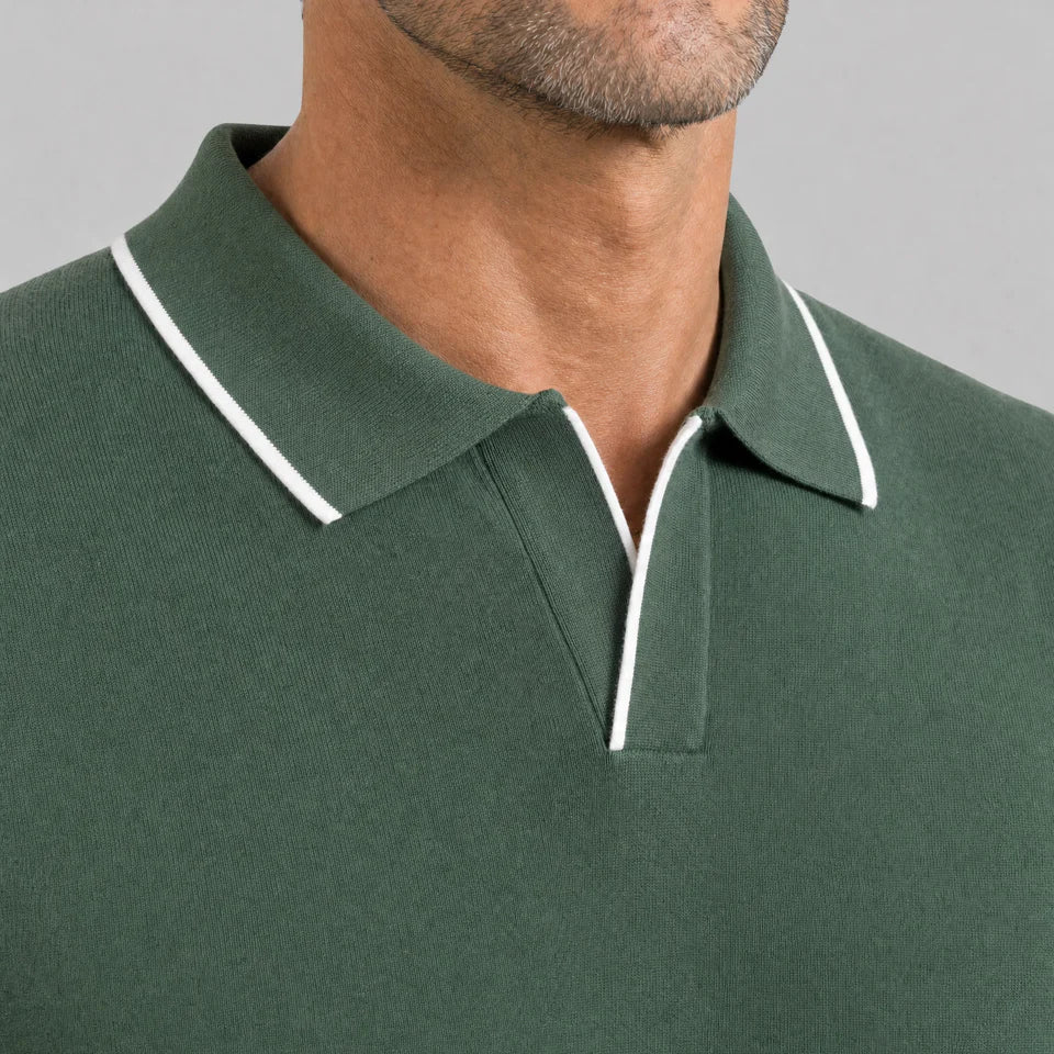Rye 51 The Leon Luxury Linen Polo Olive