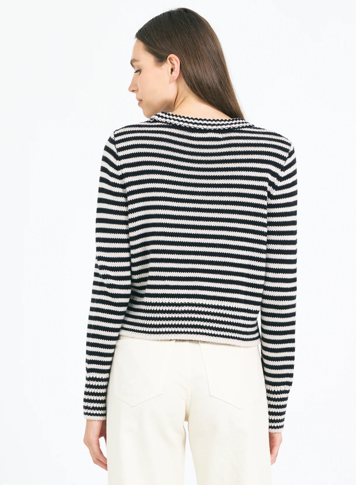 One Grey Day Lewes Stripe Crewneck Canvas Combo