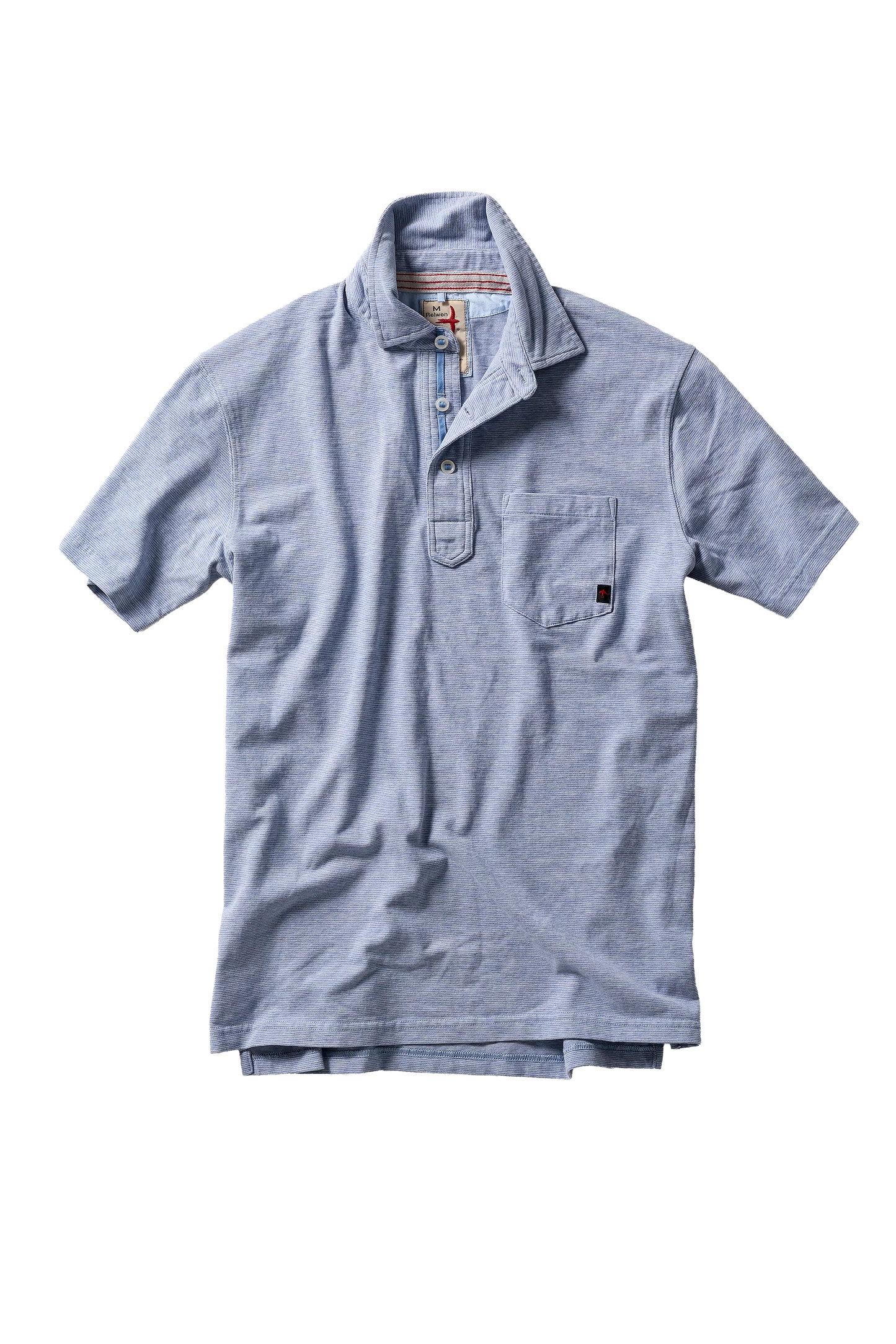 Relwen Fineline Jersey Polo Lt Blue/Wht