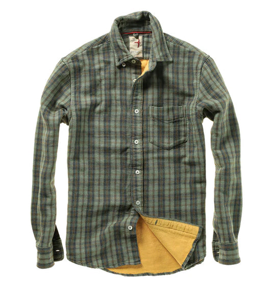 Relwen Chamois-Lined Flannel Sage/Navy Plaid