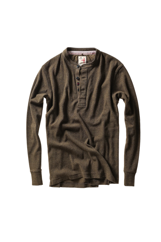 Relwen French Rib Henley Loden