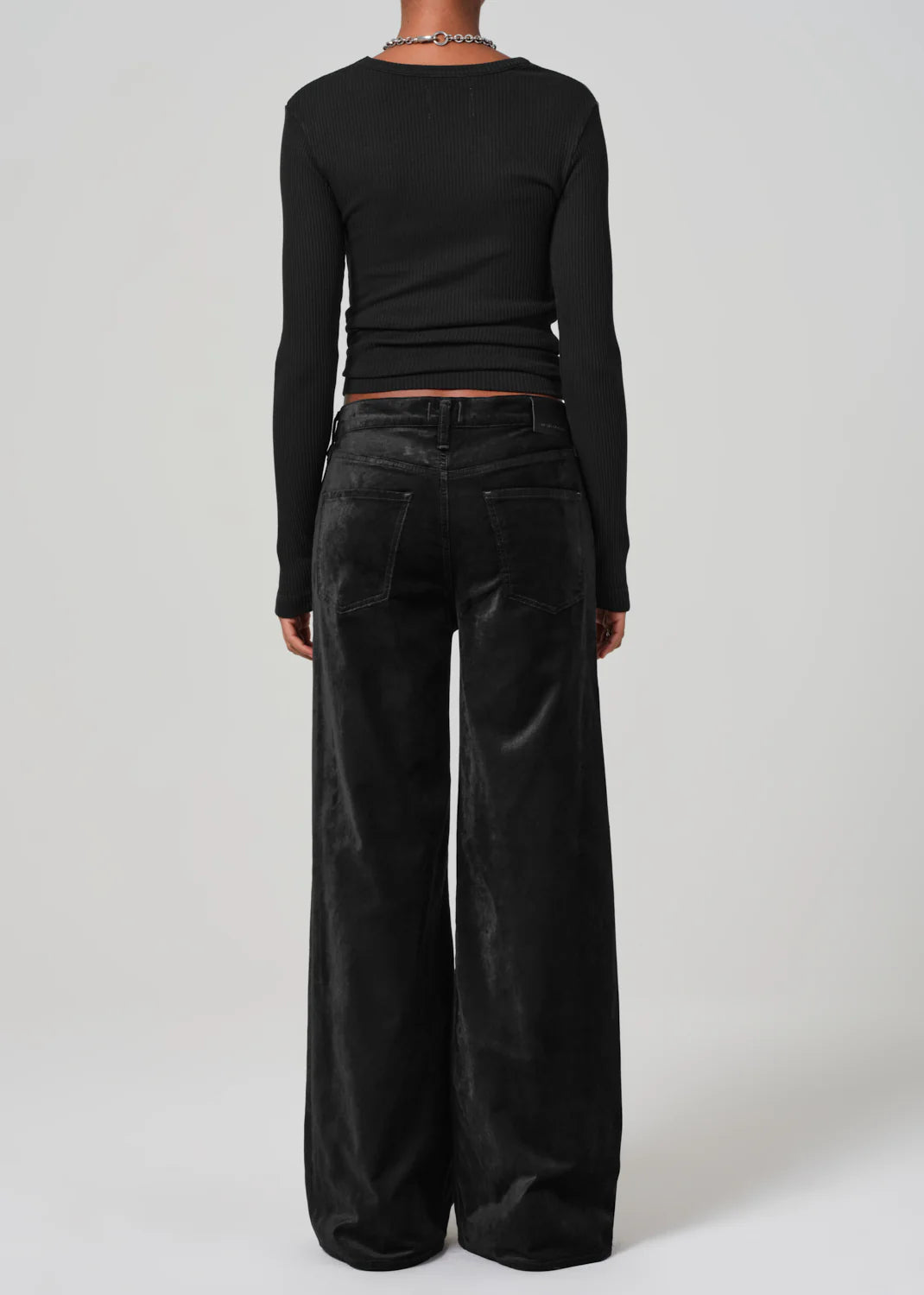 Citizens of Humanity Lolli Mid Rise Baggy in Velvet Black