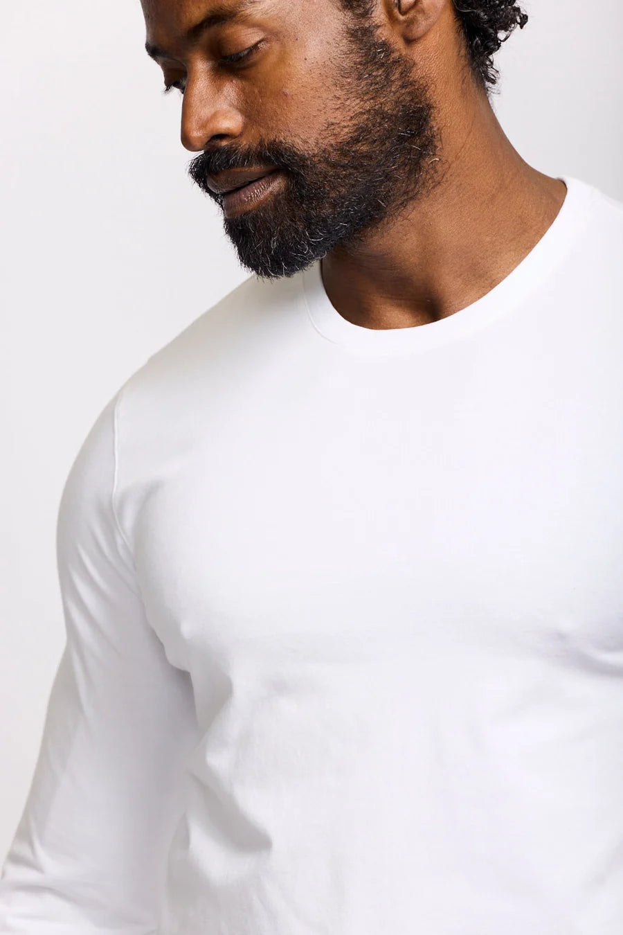 Easy Mondays LS Crew Neck T Shirt White