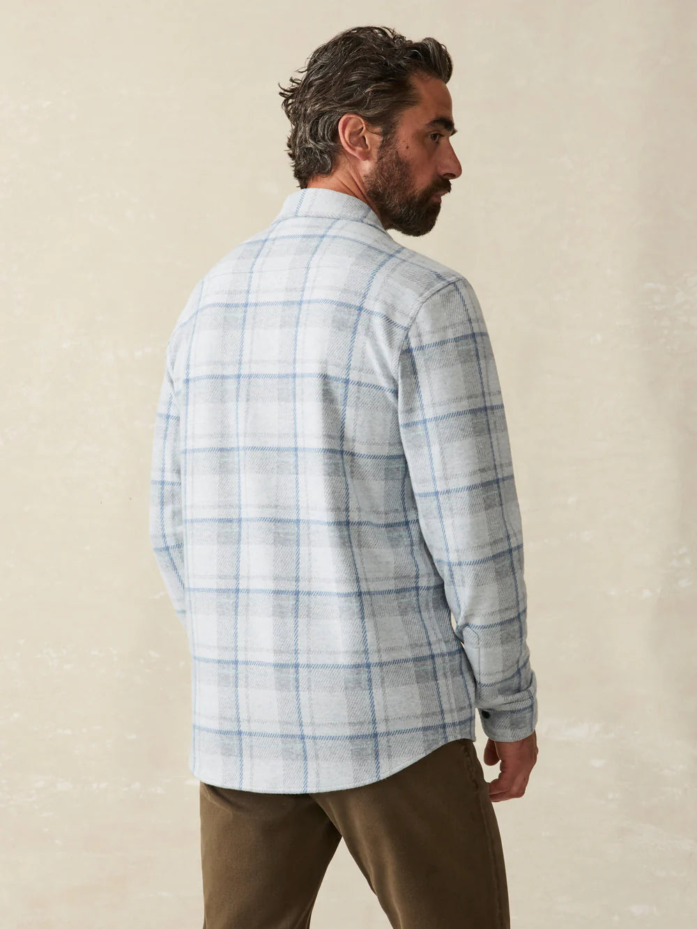 Faherty Legend Sweater Shirt Maine Sky Plaid