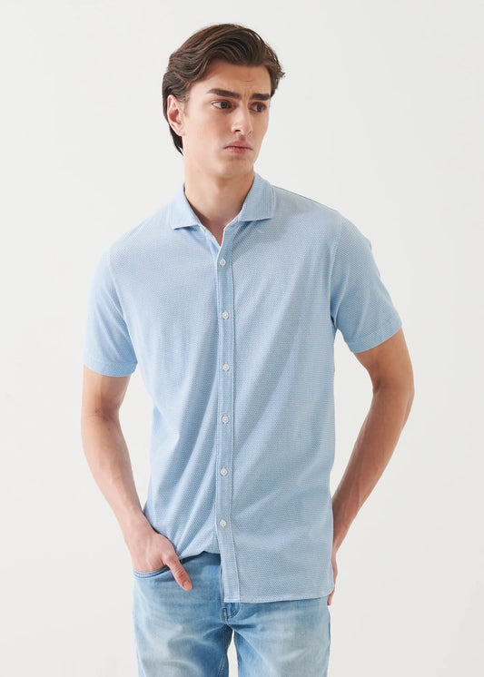 Patrick Assaraf SS Print Button Up Shirt Mallorca