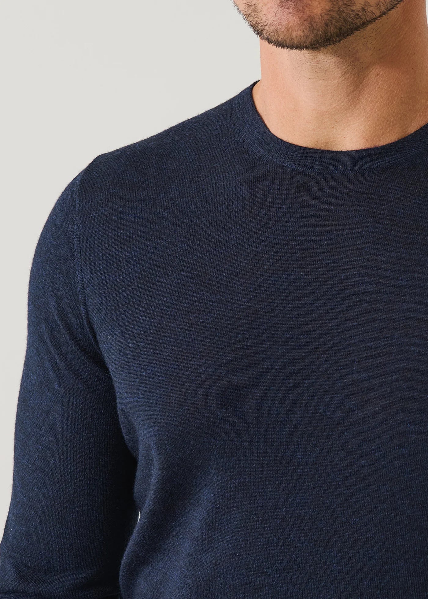Patrick Assaraf 14GG XFine Merino Crew Mammoth