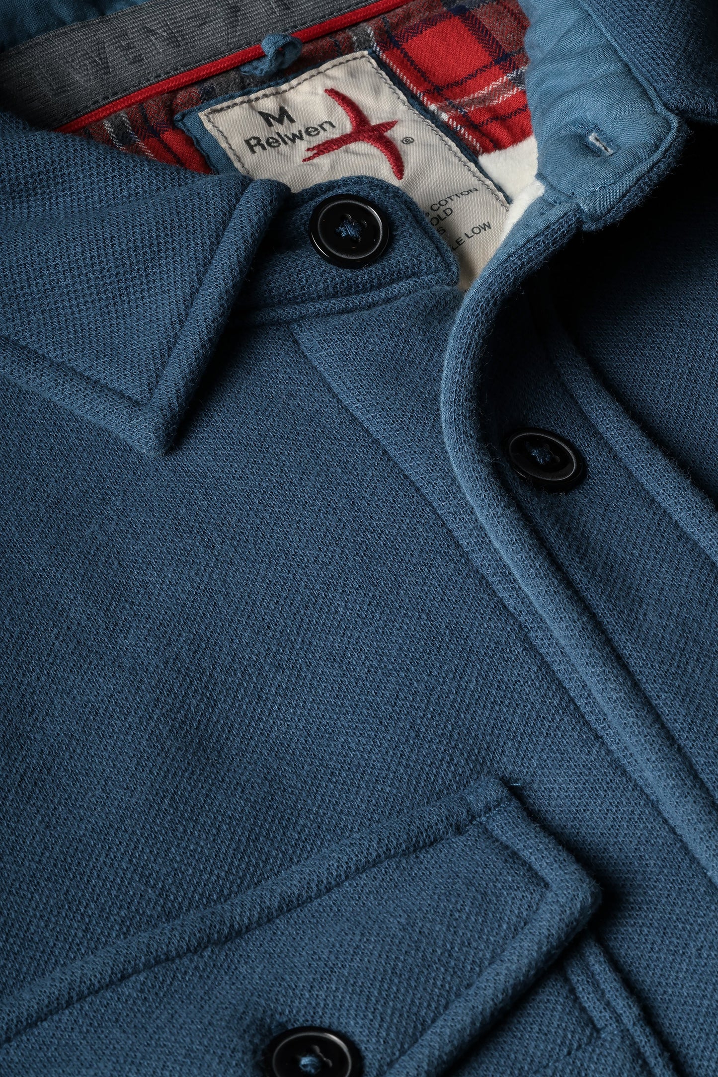 Relwen Pique Fleece Workshirt Dark Marine