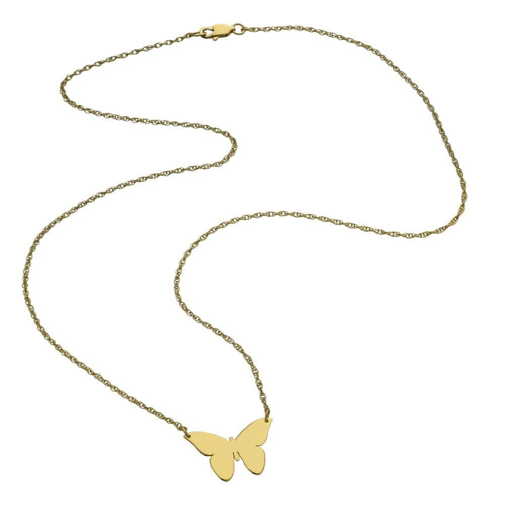 Jennifer Zeuner Mariah 1/2" Butterfly Neck Gold Vermeil