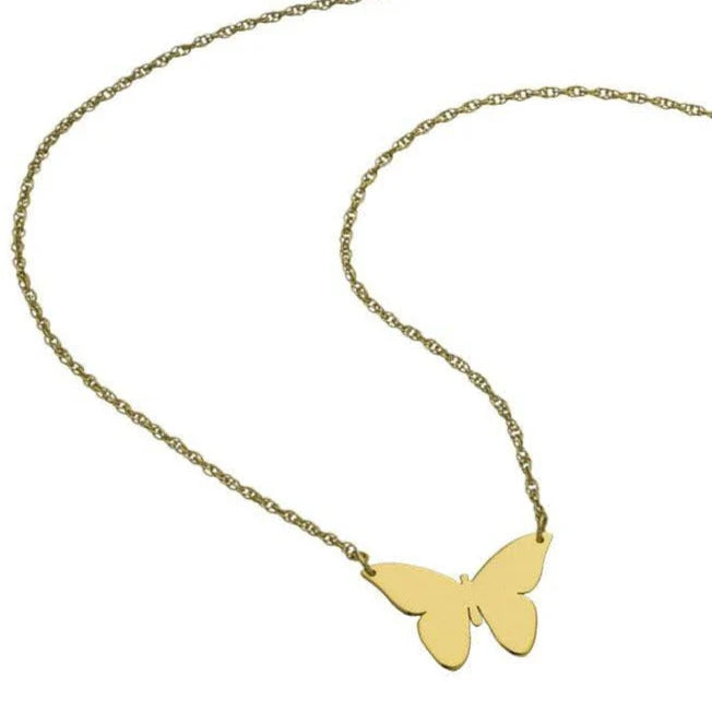 Jennifer Zeuner Mariah 1/2" Butterfly Neck Gold Vermeil